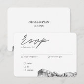 Carte D'accompagnement Option de repas traditionnel Mariage RSVP de Washi (Devant / Derrière)