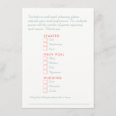 Carte D'accompagnement Options de cascade de fleur rose corail mariage (Dos)