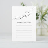 Carte D'accompagnement Options de musique de chanson de dîner de mariage (Debout devant)