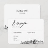 Carte D'accompagnement Options de repas RSVP traditionnelles Mariage Atla (Devant / Derrière)