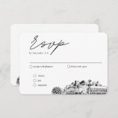 Carte D'accompagnement Options de repas traditionnel Mariage de Seattle R (Devant / Derrière)