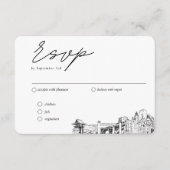 Carte D'accompagnement Options de repas traditionnel RSVP Mariage Fort Wo (Devant)