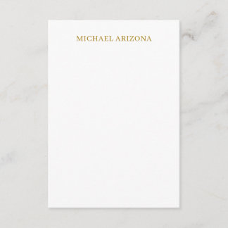 Carte D'accompagnement Or & Blanc Minimaliste Simple Moderne