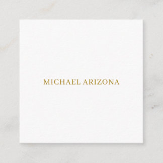 Carte D'accompagnement Or & Blanc Minimaliste Simple Moderne