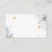 Carte D'accompagnement Or céleste Soleil, Lune, Étoiles Fleurs (Dos)