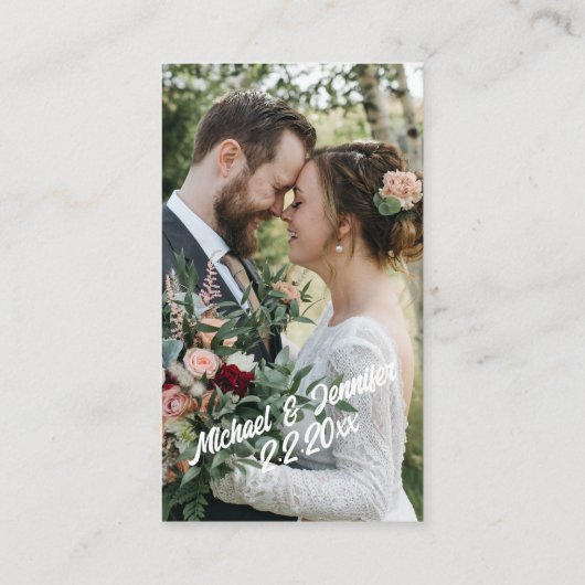 Carte D'accompagnement or moderne photo rsvp mariage chic code qr (Dos)