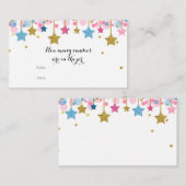 Carte D'accompagnement Or rose bleu scintille Combien de bonbons dans le  (Devant / Derrière)