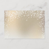 Carte D'accompagnement or typographie feuille neige élégante détails hive (Dos)