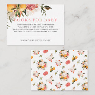 Carte D'accompagnement Orange agrumes Floral Botanique   Demande de réser