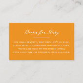 Carte D'accompagnement Orange Baby Book Request (Devant)