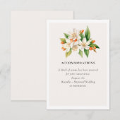 Carte D'accompagnement Orange Blossom et Jasmine Mariage (Devant / Derrière)