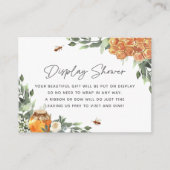 Carte D'accompagnement Orange Blossom Honey Bee Display Douche (Devant)