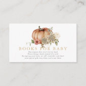 Carte D'accompagnement Orange Citrouille & Baby shower Dahlia Demande de  (Devant)