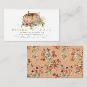 Carte D'accompagnement Orange Citrouille & Baby shower Dahlia Demande de