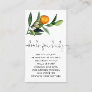 Carte D'accompagnement Orange Citrus Genre Livres Neutres Pour Bébé