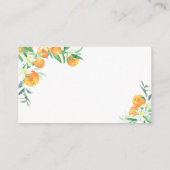 Carte D'accompagnement Orange Citrus - Recette pour la future mariée (Dos)