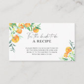 Carte D'accompagnement Orange Citrus - Recette pour la future mariée (Devant)