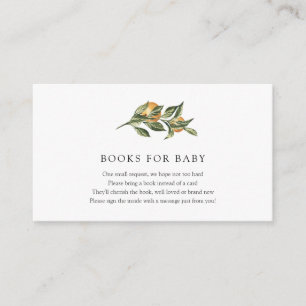 Carte D'accompagnement Orange Cutie Livres pour Baby insert card