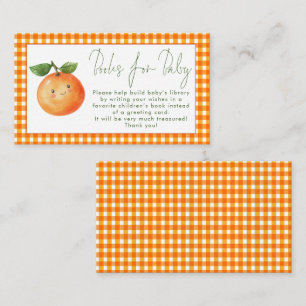 Carte D'accompagnement Orange En vichy Little Cutie Livres pour Baby show