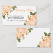 Carte D'accompagnement Orange Mariage Flower - Site Mariage Boîtier (Devant / Derrière)