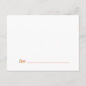 Carte D'accompagnement Orange Math Graduation Party Advice for Graduate (Dos)