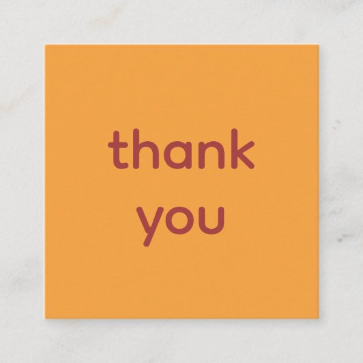 Carte D'accompagnement orange Merci (Devant)