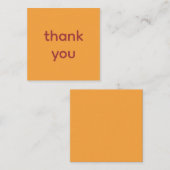 Carte D'accompagnement orange Merci (Devant / Derrière)