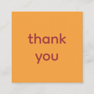 Carte D'accompagnement orange Merci