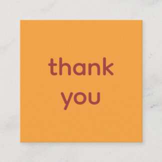 Carte D'accompagnement orange Merci