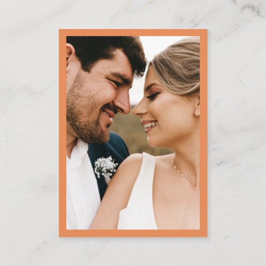 Carte D'accompagnement Orange Retro Daisy Boho QR Code Détails du Mariage (Dos)