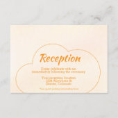 Carte D'accompagnement Orange Sunset Wedding Reception (Devant)