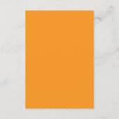 Carte D'accompagnement Orange Sunset Wedding Registry (Dos)