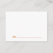 Carte D'accompagnement Orange White Graduate Words of Wisdom Advice (Dos)