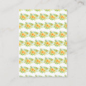 Carte D'accompagnement Oranges Citrus Baby Shower Diaper Raffle (Dos)