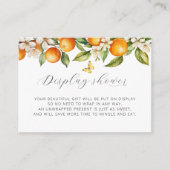Carte D'accompagnement Oranges Citrus Été Écran Baby shower douche (Devant)