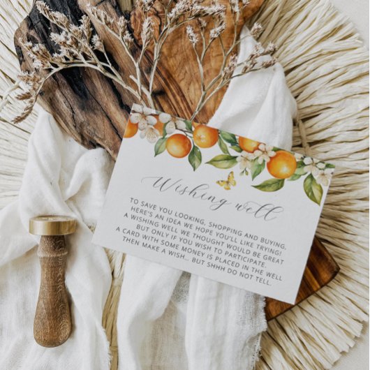 Carte D'accompagnement Oranges Citrus Été Souhaiter Bien Baby shower