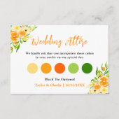 Carte D'accompagnement Oranges Citrus Mariage Code vestimentaire (Devant)
