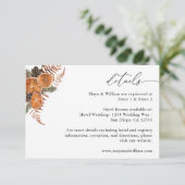 Carte D'accompagnement Oranges Rustic Holiday Détails (Debout devant)