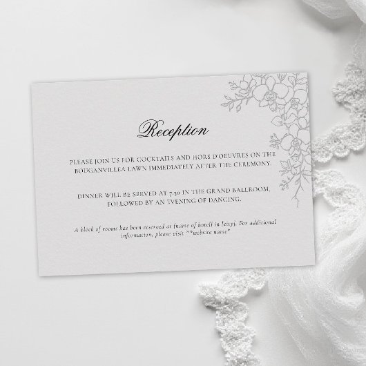 Carte D'accompagnement Orchid Elevated Ivory Formal Traditional Wedding