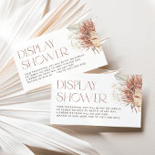 Carte D'accompagnement Orchidée blanche et Palm Feuilles Boho Showport do