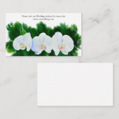 Carte D'accompagnement orchidées blanches (Devant / Derrière)