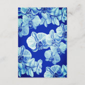 Carte D'accompagnement Orchidées Bleues Rayonnantes Mariage (Dos)