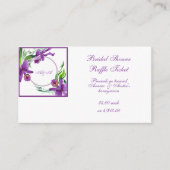 Carte D'accompagnement Orchidées d'aquarelle violette Raffle nuptiale (Devant)