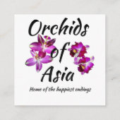 Carte D'accompagnement Orchidées d'Asie (Dos)