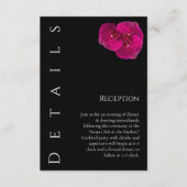 Carte D'accompagnement Orchidées Fuchsia moderne - Détails Mariage - (Devant)