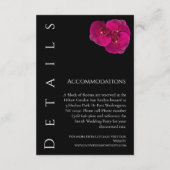 Carte D'accompagnement Orchidées Fuchsia moderne - Détails Mariage - (Dos)