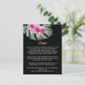 Carte D'accompagnement Orchidées Rose Chaud sur Détails Tropicaux de Mons (Debout devant)