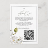 Carte D'accompagnement Orchids Frame Elegant Tropical Wedding (Devant)