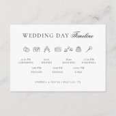 Carte D'accompagnement Ordre des événements de mariage simple et élégant  (Devant)