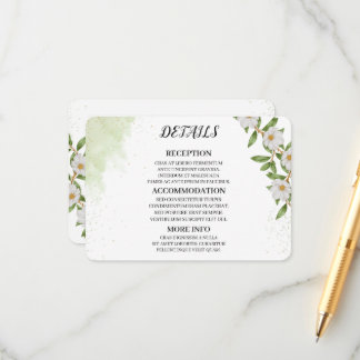 Carte D'accompagnement Organic Modern Wedding Enclosure Card